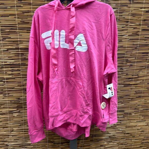 Fila Plus Size Curve Hoodie - Shocking Pink Size 3X - Picture 1 of 2